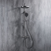 Термостатический смеситель для душа в ванной комнате Modern Gun Grey с настенным креплением